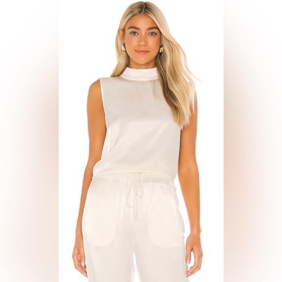 Lanston Turtleneck Tank in Pearl Large NWT REVOLVE - Picture 1 of 5